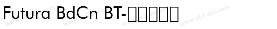 Futura BdCn BT字体转换